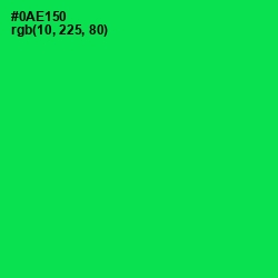 #0AE150 - Malachite Color Image