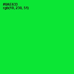 #0AE633 - Green Color Image