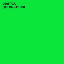 #0AE73A - Green Color Image