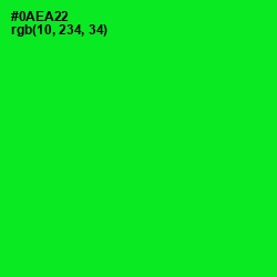 #0AEA22 - Green Color Image