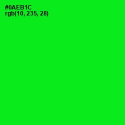 #0AEB1C - Green Color Image