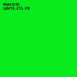 #0AEB1D - Green Color Image