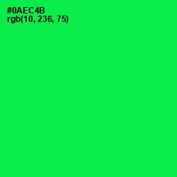 #0AEC4B - Malachite Color Image