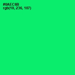 #0AEC6B - Spring Green Color Image