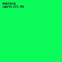 #0AFB5A - Malachite Color Image