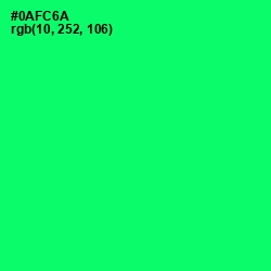 #0AFC6A - Spring Green Color Image