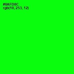 #0AFD0C - Green Color Image