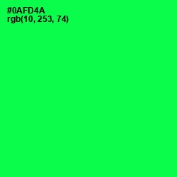 #0AFD4A - Malachite Color Image