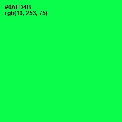 #0AFD4B - Malachite Color Image