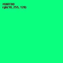 #0AFF80 - Caribbean Green Color Image