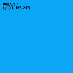 #0BA7F7 - Dodger Blue Color Image