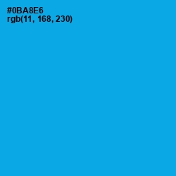 #0BA8E6 - Cerulean Color Image