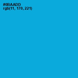 #0BAADD - Cerulean Color Image