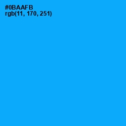 #0BAAFB - Dodger Blue Color Image