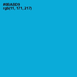 #0BABD9 - Cerulean Color Image