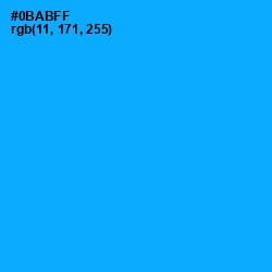 #0BABFF - Dodger Blue Color Image