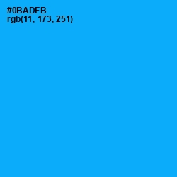 #0BADFB - Dodger Blue Color Image