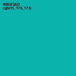 #0BB3AD - Persian Green Color Image