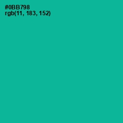 #0BB798 - Persian Green Color Image