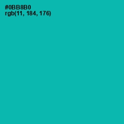 #0BB8B0 - Eastern Blue Color Image