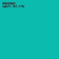 #0BBBB0 - Persian Green Color Image
