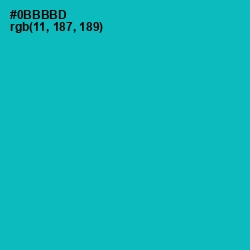 #0BBBBD - Bondi Blue Color Image