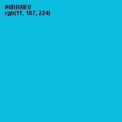 #0BBBE0 - Cerulean Color Image
