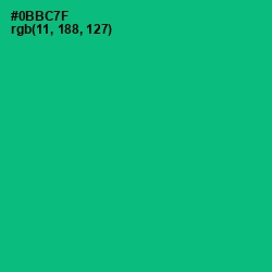 #0BBC7F - Jade Color Image