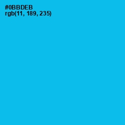 #0BBDEB - Cerulean Color Image