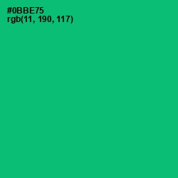 #0BBE75 - Jade Color Image