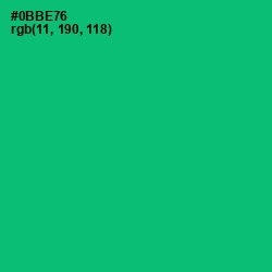 #0BBE76 - Jade Color Image