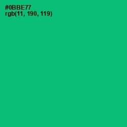 #0BBE77 - Jade Color Image