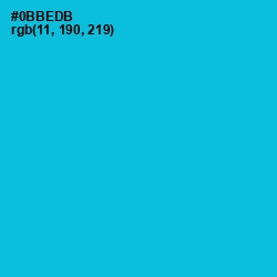 #0BBEDB - Cerulean Color Image