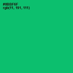 #0BBF6F - Jade Color Image