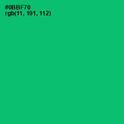 #0BBF70 - Jade Color Image