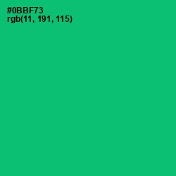 #0BBF73 - Jade Color Image