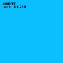 #0BBFFF - Dodger Blue Color Image