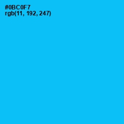 #0BC0F7 - Robin's Egg Blue Color Image