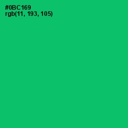 #0BC169 - Malachite Color Image