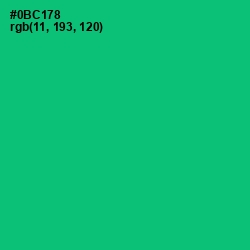 #0BC178 - Malachite Color Image