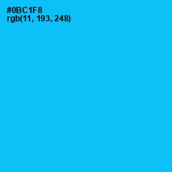 #0BC1F8 - Robin's Egg Blue Color Image