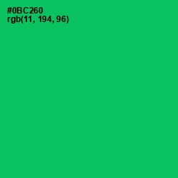 #0BC260 - Malachite Color Image