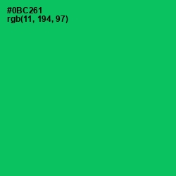 #0BC261 - Malachite Color Image