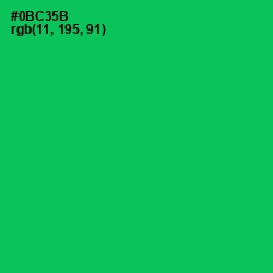 #0BC35B - Malachite Color Image