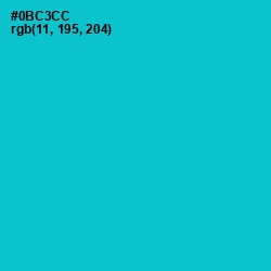 #0BC3CC - Robin's Egg Blue Color Image