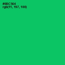 #0BC564 - Malachite Color Image