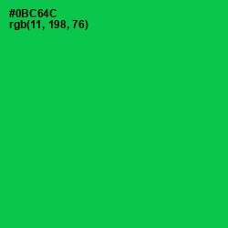 #0BC64C - Malachite Color Image