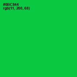 #0BC844 - Malachite Color Image