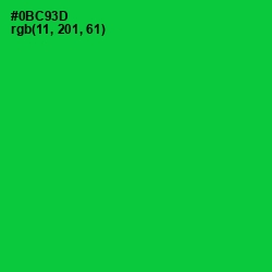 #0BC93D - Green Color Image