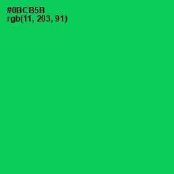 #0BCB5B - Malachite Color Image
